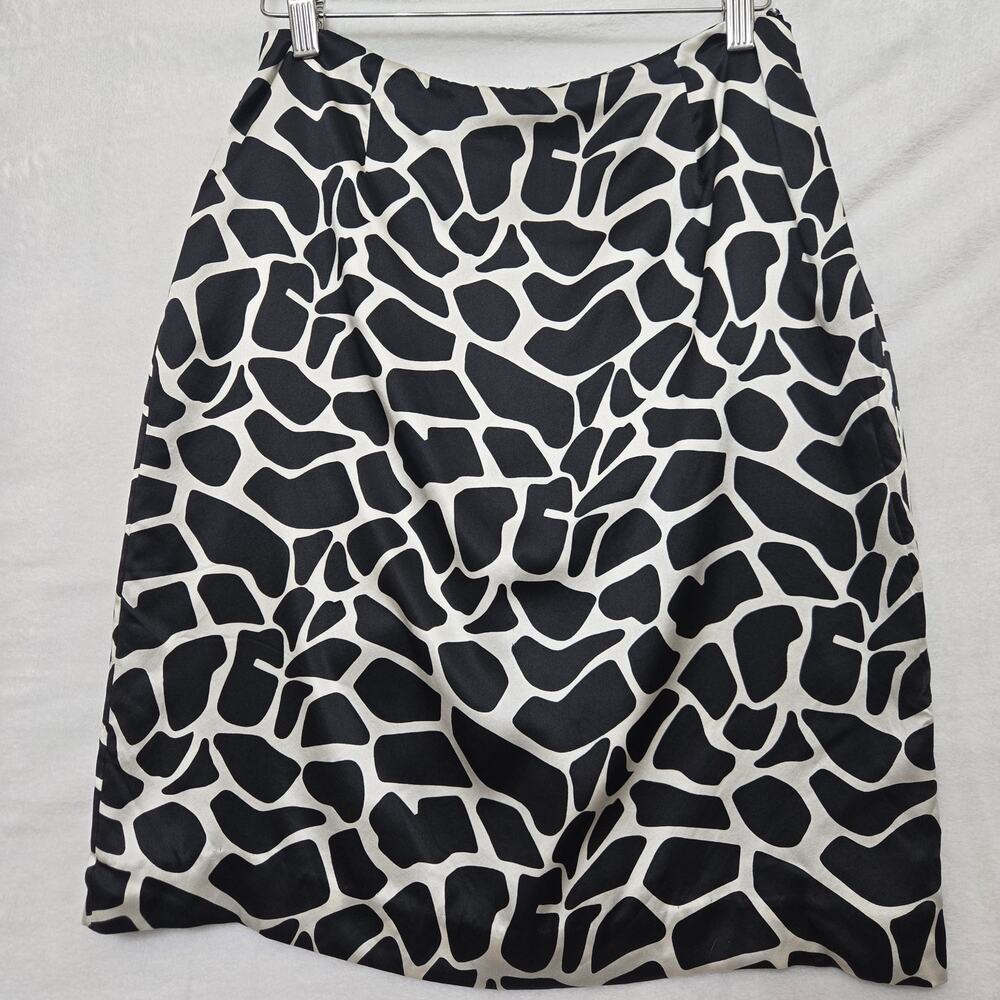 INC Vtg Y2K Indie Baddie Going Out Office Siren 100% Silk Giraffe Mini Skirt 6P